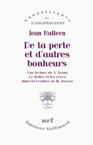 DE LA PERTE ET D'AUTRES BONHEURS, de Jean Mattern | portada del libro
