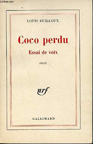 COCO PERDU, de Louis Guilloux | portada del libro
