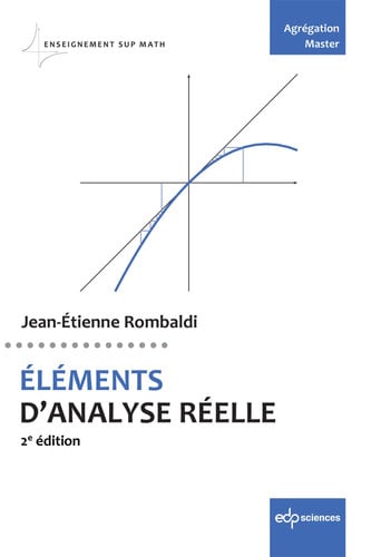 ELEMENTS D'ANALYSE REELLE, de ROMBALDI JEAN-E | portada del libro
