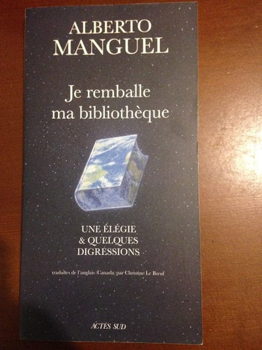JE REMBALLE MA BIBLIOTHEQUE, de Alberto Manguel | portada del libro