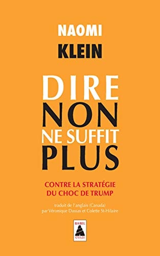 DIRE NON NE SUFFIT PLUS, de Naomi Klein | portada del libro