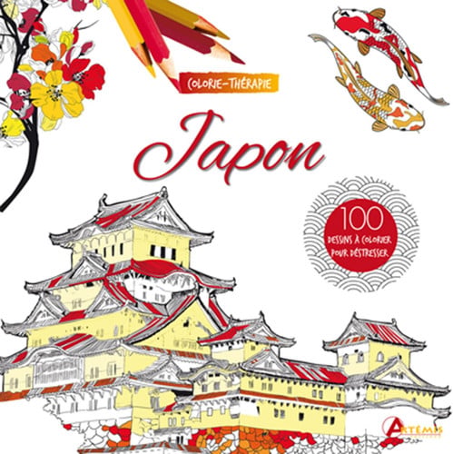 JAPON 100 DESSINS A COLORIER POUR DESTRESSER, de COLLECTIF | portada del libro