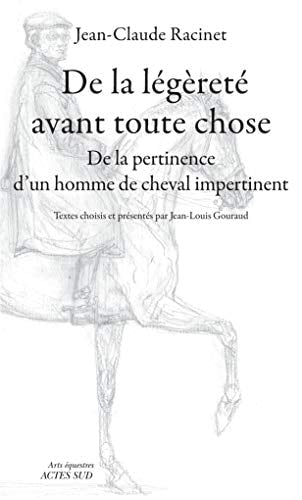 DE LA LEGERETE AVANT TOUTE CHOSE, de Jean-Claude Racinet | portada del libro