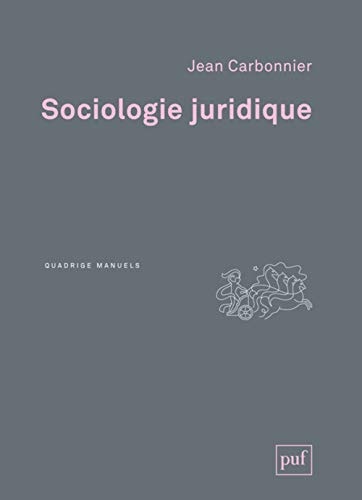 OCIOLOGIE JURIDIQUE, de Jean Carbonnier | portada del libro