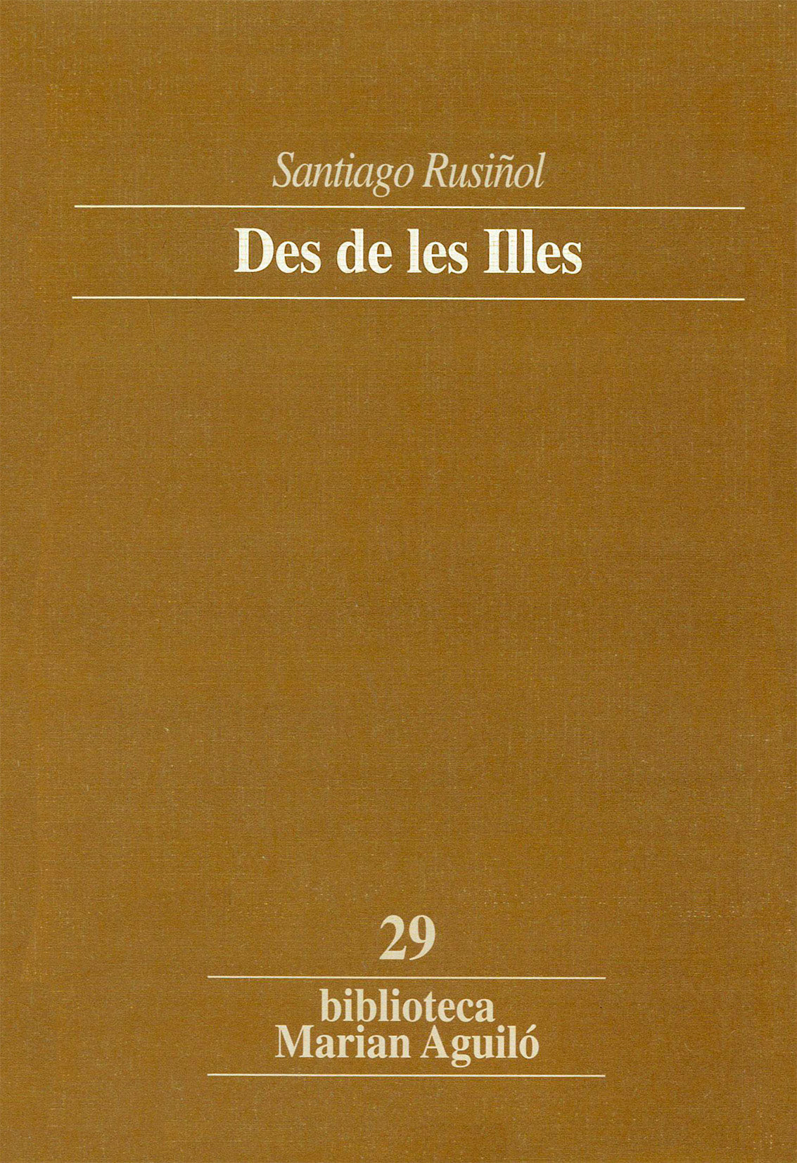 Des de les Illes, de Rusiñol | portada del libro