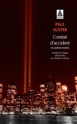 CONSTAT DACCIDENT, de Paul Auster | portada del libro
