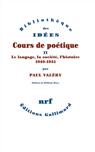 COURS DE POETIQUE T2, de Paul Valéry | portada del libro