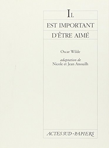 IL EST IMPORTANT D'ETRE AIME, de Oscar Wilde | portada del libro