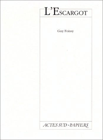 L'ESCARGOT, de Foissy | portada del libro