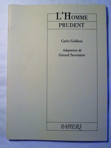 L'HOMME PRUDENT, de Goldoni | portada del libro