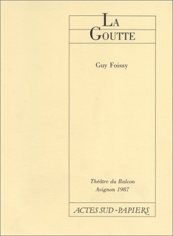 LA GOUTTE, de Foissy | portada del libro