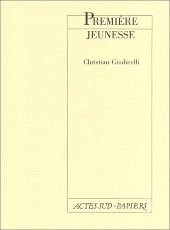 PREMIERE JEUNESSE, de Giudicelli | portada del libro