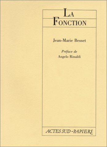 LA FONCTION, de Besset | portada del libro