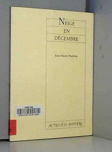 NEIGE EN DECEMBRE, de Piemme | portada del libro