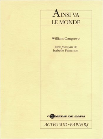 AINSI VA LE MONDE, de William Congreve | portada del libro