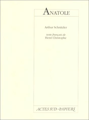 ANATOLE, de Arthur Schnitzler | portada del libro