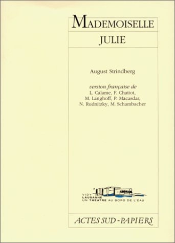 MADEMOISELLE JULIE, de August Strindberg | portada del libro