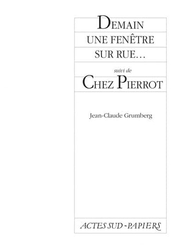 DEMAIN UNE FENETRE SUR RUE..., de Grumberg | portada del libro