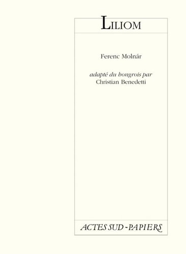 LILIOM, de Ferenc Molnár | portada del libro