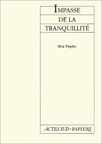 IMPASSE DE LA TRANQUILLITE, de Feyder | portada del libro
