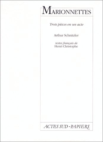 MARIONNETTES, de Arthur Schnitzler | portada del libro
