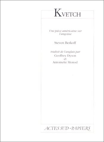 KVETCH, de Steven Berkoff | portada del libro