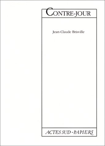 CONTRE-JOUR, de Brisville | portada del libro