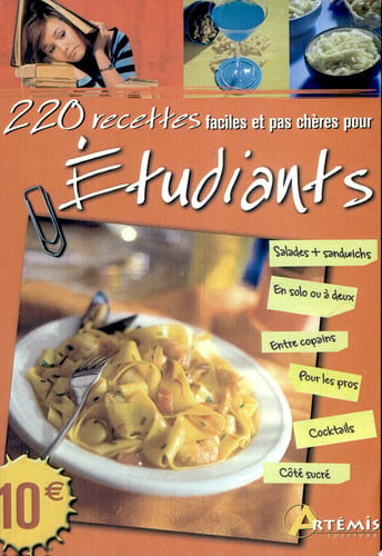 220 RECETTES FACILES ET PAS CHERES POUR ETUDIANTS, de COLLECTIF | portada del libro