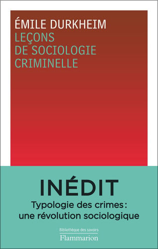 ECONS DE SOCIOLOGIE CRIMINELL, de DURKHEIM EMILE | portada del libro
