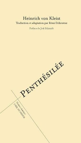 PENTHESILEE, de Heinrich von Kleist | portada del libro