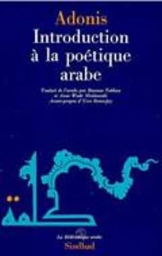 INTRODUCTION A LA POETIQUE ARABE, de Adonis | portada del libro