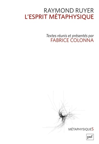 'ESPRIT METAPHYSIQUE, de Raymond Ruyer | portada del libro