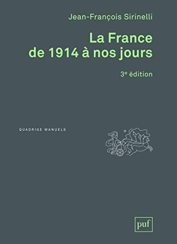 A FRANCE DE 1914 A NOS JOURS, de Robert Vandenbussche | portada del libro