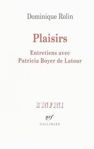 PLAISIRS, de Dominique Rolin | portada del libro