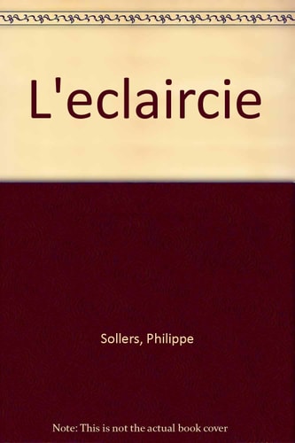 L'ECLAIRCIE, de SOLLERS | portada del libro