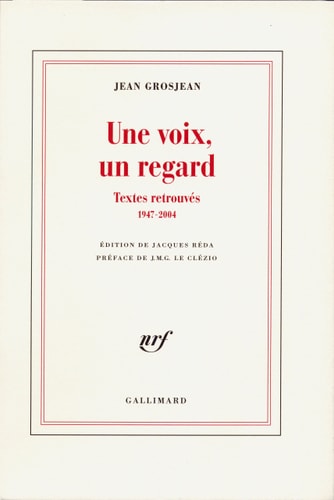 UNE VOIX UN REGARD, de Jean-Marie-Gustave Le Clézio | portada del libro