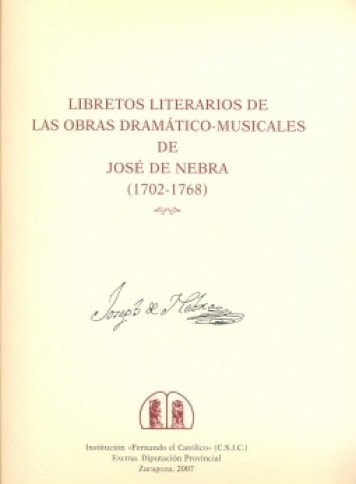 Libretos literarios de las obras dramáticas-musicales, de NEBRA | portada del libro