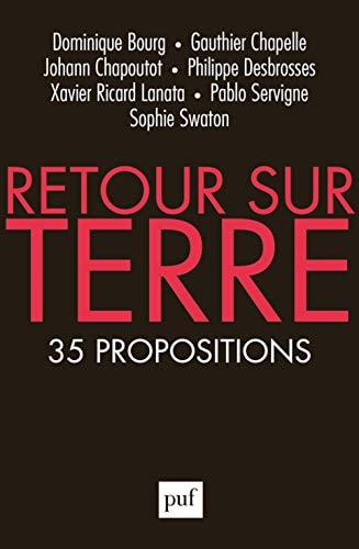 RETOUR SUR TERRE 35 PROPOSITIONS, de Dominique Bourg | portada del libro