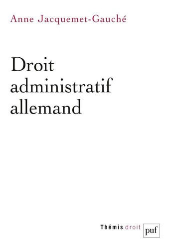 ROIT ADMINISTRATIF ALLEMAND, de Anne Jacquemet-Gauché | portada del libro