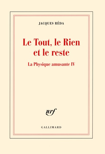 LE TOUT LE RIEN ET LE RESTE, de Jacques Réda | portada del libro