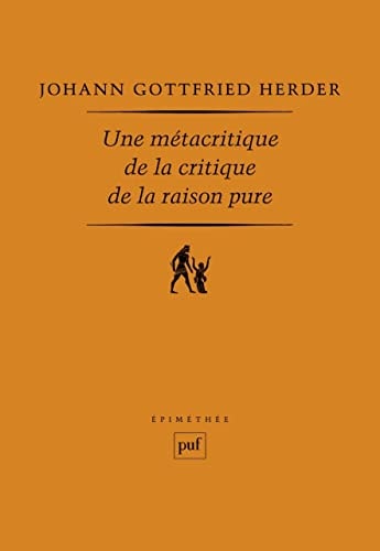 NE METACRITIQUE DE LA CRITIQUE DE LA RA, de Johann Gottfried Herder | portada del libro