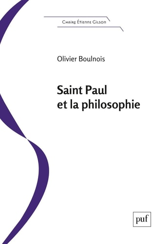 AINT PAUL ET LA PHILOSOPHIE, de Olivier Boulnois | portada del libro