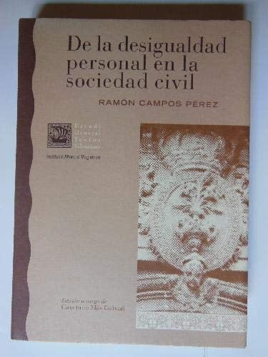 DE LA DESIGUALDAD PERSONAL EN LA SOCIEDAD CIVIL, de CAMPOS | portada del libro