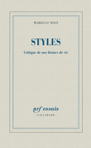 STYLES, de Marielle Macé | portada del libro