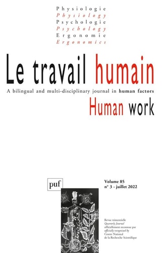 E TRAVAIL HUMAIN 2022-3, VOL. 85, N.3, de Collectif | portada del libro