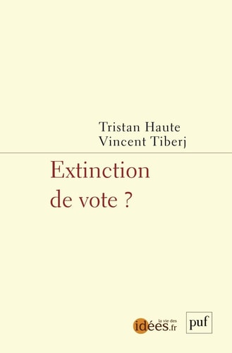 Extinction de vote ?, de Tristan Haute | portada del libro