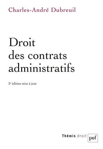 ROIT DES CONTRATS ADMINISTRATIFS, de Charles-André Dubreuil | portada del libro