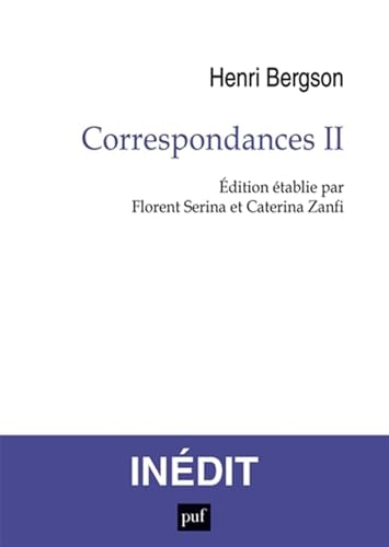 ORRESPONDANCE II, de Henri Bergson | portada del libro