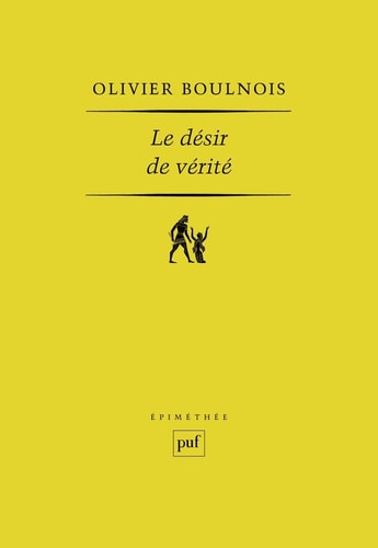 E DESIR DE VERITE, de Olivier Boulnois | portada del libro