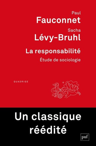 A RESPONSABILITE, de Paul Fauconnet | portada del libro